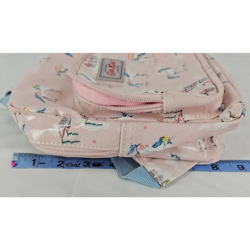 CATH KIDS GIRLS MINI BACKPACK – PINK – UNICORN CASTLE RAINBOW PRINT – 9